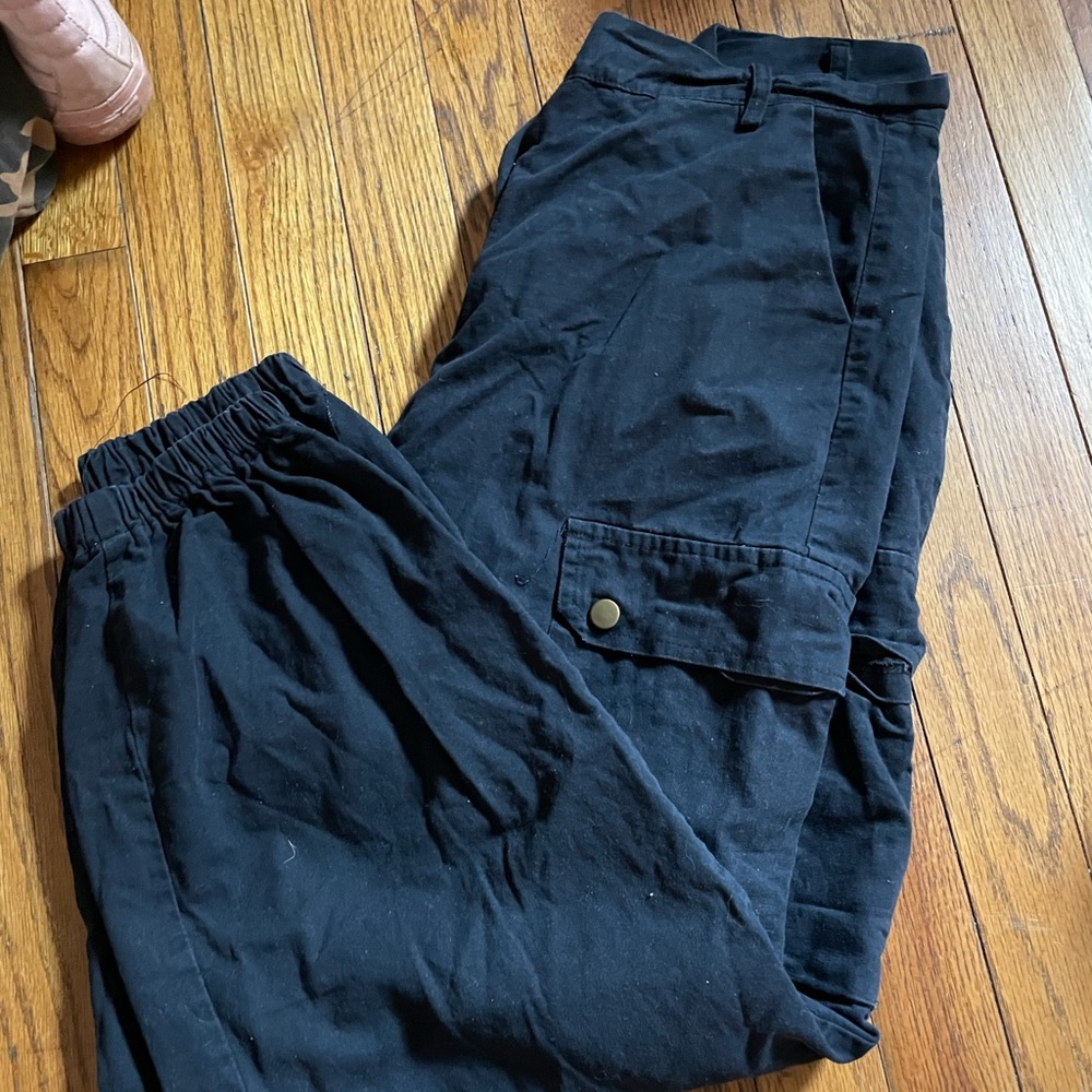 Black cargo pants